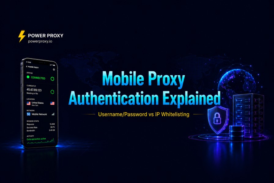 Mobile Proxy Authentication Explained: Username/Password vs IP Whitelisting